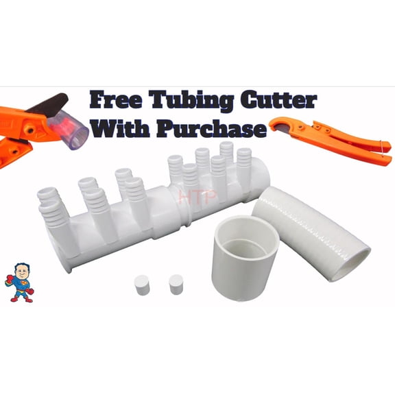 Water Manifold Base Kit Hot Tub Spa 2" (12) 3/4" Outputs & Coupler Video How To