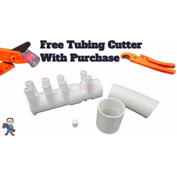 Water Manifold Base Kit Hot Tub Spa 2" (8) 3/4" Outputs & Coupler Video How To