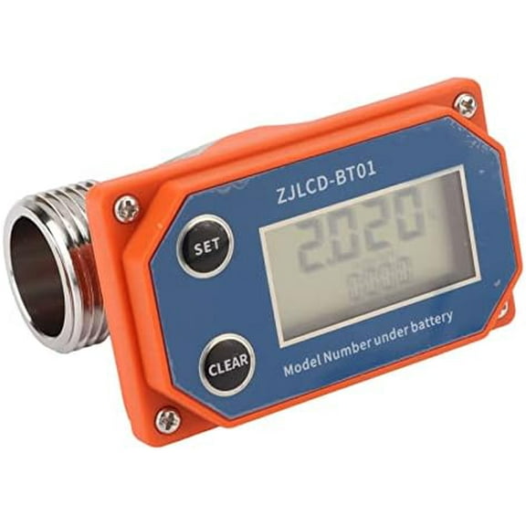 Water Meter, High Accuracy Digital Hose Water Meter, Stainless Steel Garden Hose Meter Measure Gallon/Liter Water Rate for Garden, Fish Pond, Swimming Pool, Farmland Irrigation
