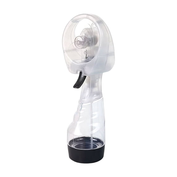 Water Mist Spray Bottle Fan Portable Handheld Misting, Battery Operated Mini Spray Cooling Fan, Personal Humidifier Mist Fan for Outdoor Travel Camping Beach(White)