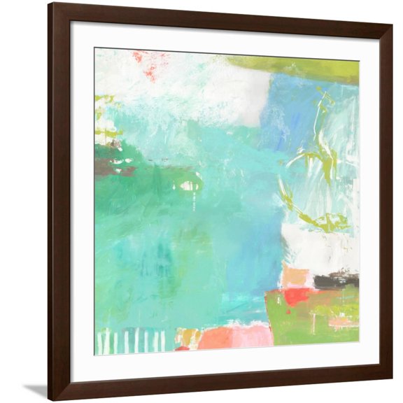 Art.com Water Music Art Print by Suzanne Nicoll, Brown Frame Wall Art, 38" x 38"