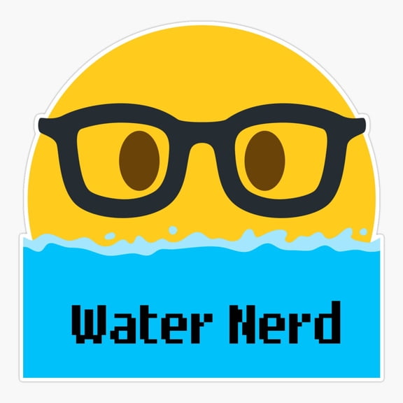 Water Nerd Er, Phone Decal Water Bottle Stickers Car Decals, Funny Birthday Gift