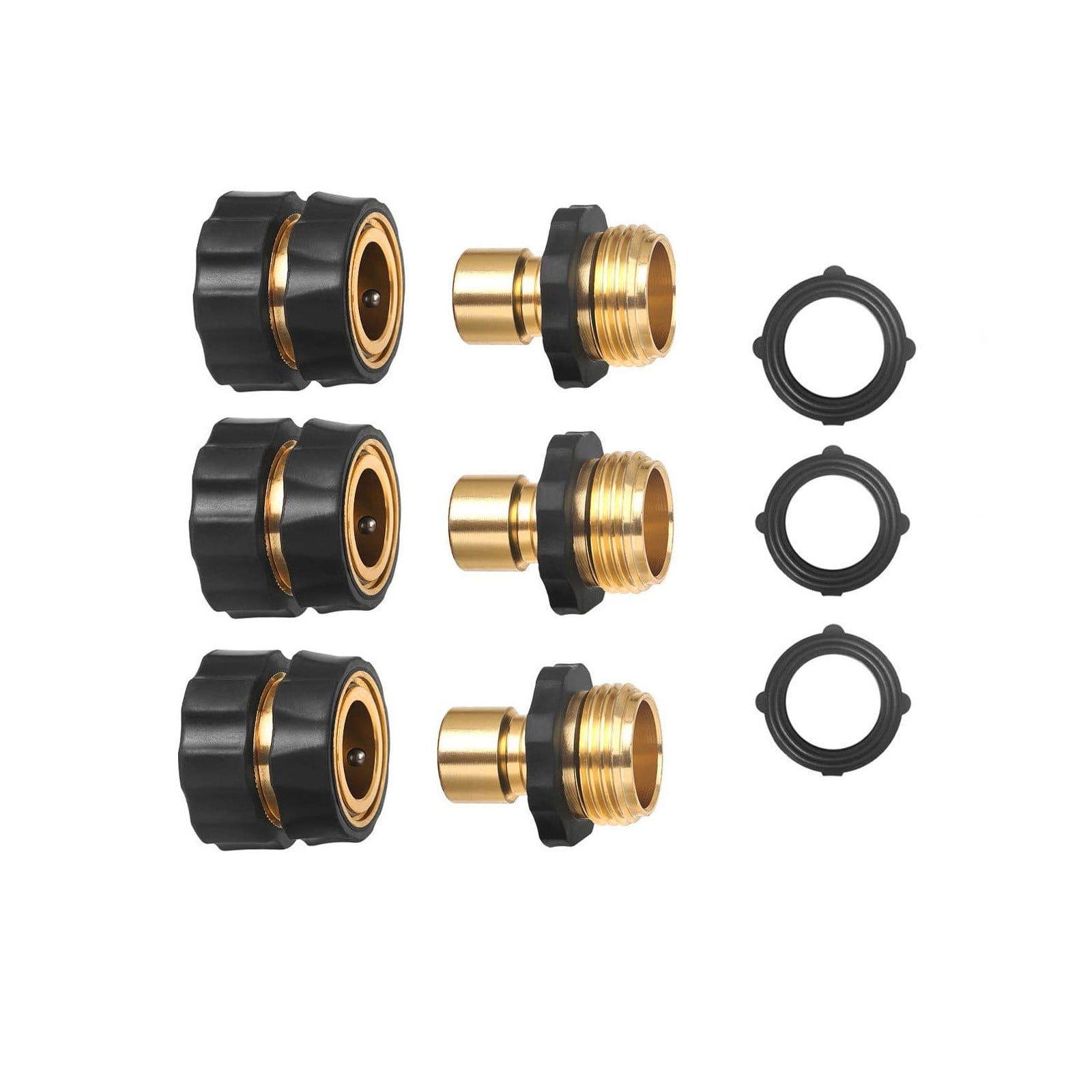 Water Nozzles for Garden Hose 3/4 Inch Aluminum Fitting Connector Male ...