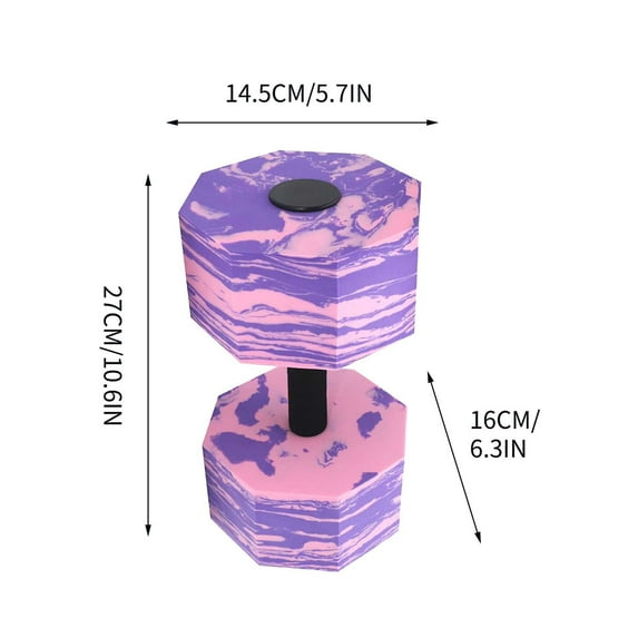 Water Octagonal Camouflage Dumbbell Swimming Buoyancy Adult Water Yoga Fitness Rehabilitation Equipment