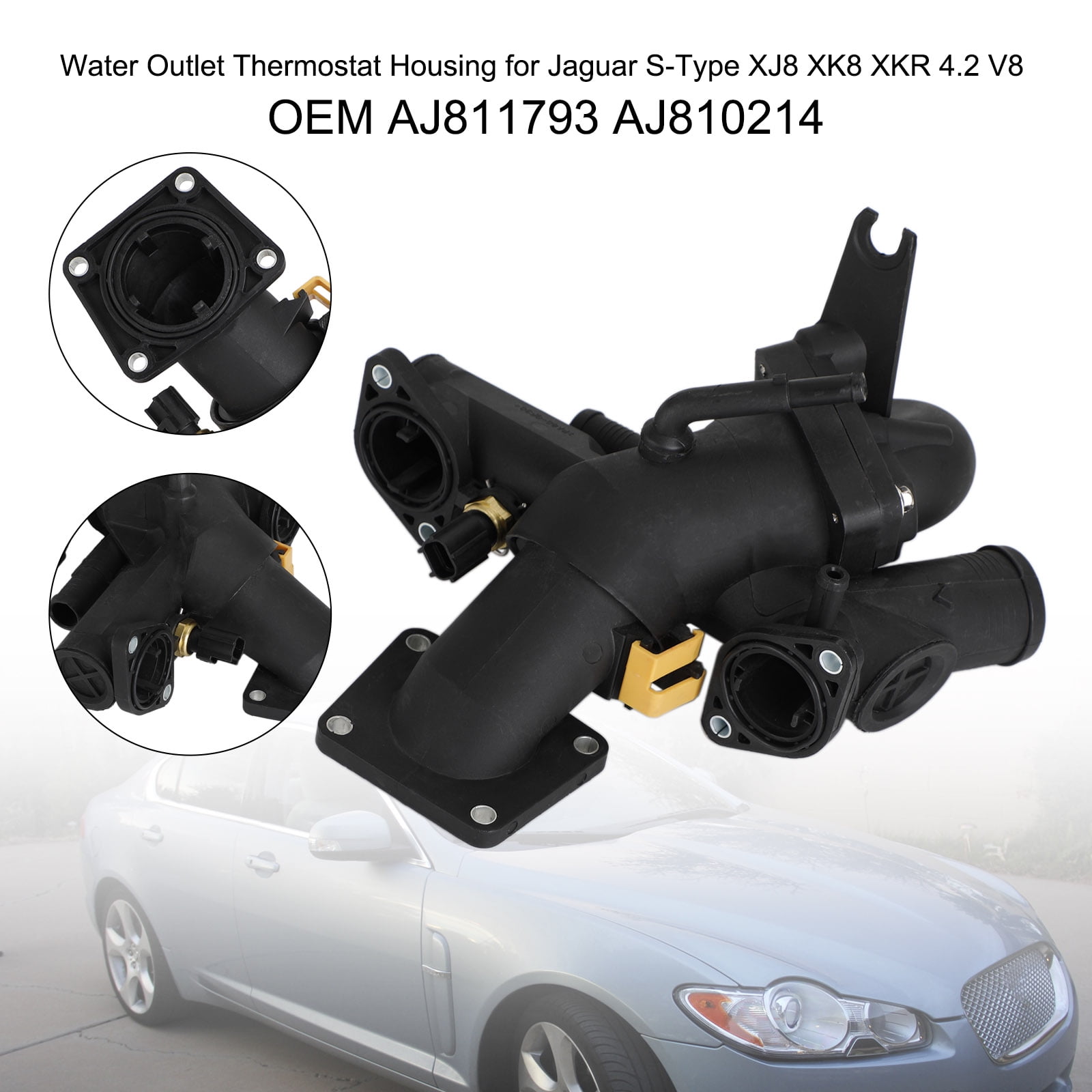 car water outlet thermostat housing cover