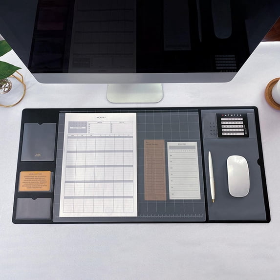 Water Padm Laptop Desk Padm Desk Blotter ,PU Leather Desk pads protector ,Office Desk Mat ,for Keyboard ,Desktop,Computer Black