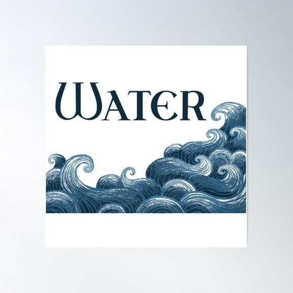 Water! Pagan Gift Poster Wall Art, Modern Wall Decor For Living Room Bedroom, 30x30 UNFRAMED