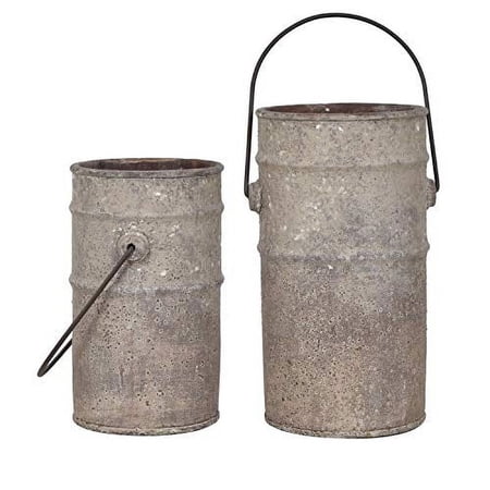 Water Pails Black Stone L Dia. 5.5 x 10.5" S Dia.5 x 9" Farmhouse Style