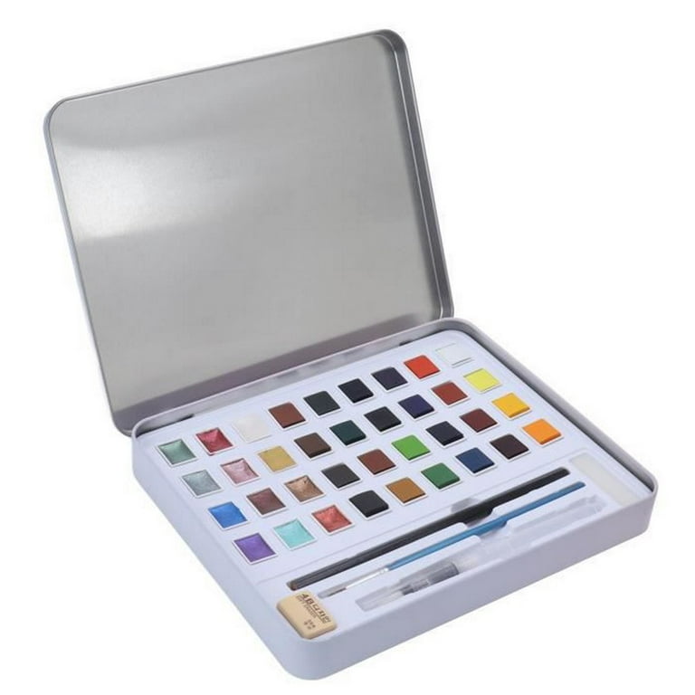 Water Paint Set Watercolor Paint Set 36 Healthy Water Soluble Metallic  Colors Odorless 