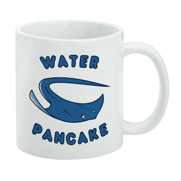 Water Pancake Stingray Funny Humor White Mug