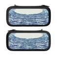 thumbnail image 1 of Water Pattern Contrast, Carrying Case For Nintendo Switch & OLED Version, Eva Lightweight Shockproof Protective Pouch Case for Game Console & Accessories with 10 Game Card Slot & Wristband, Black, 1 of 6