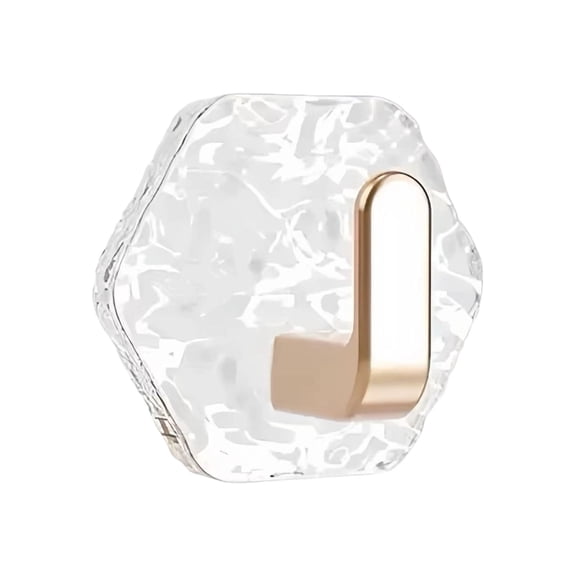 Water Pattern Hexagonal Self Hook Square Bathroom Kitchen Wall Hook Glacier Ripple Design Heavy Duty For Towels Keys And Home Decorat Robe & Towel Hooks Reusable Wall Hooks for Hanging Removable