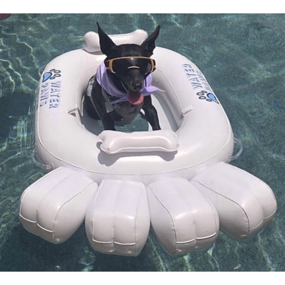 Water Paws Floaty Inflatable Dog Float - Small Breed Size - White