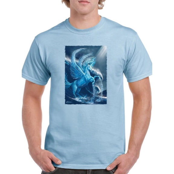Water Pegasus T-Shirt Men -Anthony Chirstou Designs, Male 3X-Large