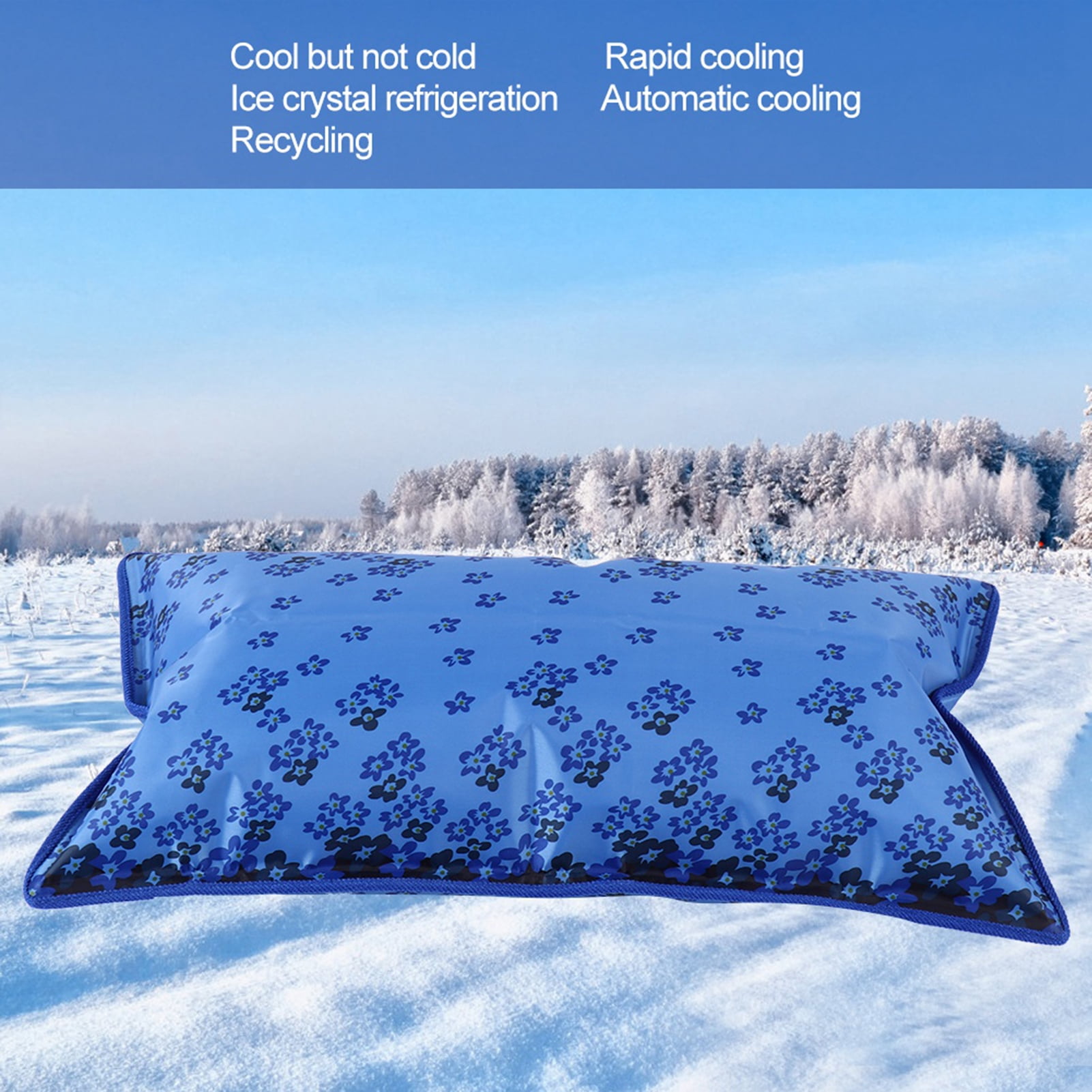 Water Pillow, Prevent Leakage Cool Pillow Foldable Design Fine Texture