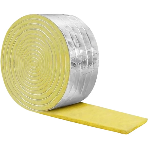 Water Pipe Insulation Adhesive Tape, Thermal Protection, Noise Reducing, for Air Conditioning and Hot Water Distribution, Attic, Roof, Wall, Cellar, Flexible Roll Shape, Easy Installation