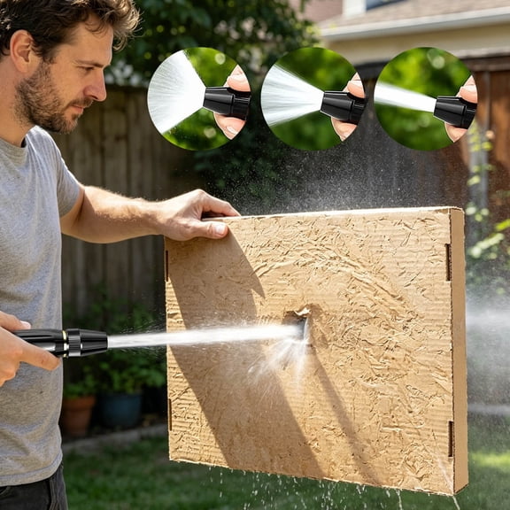 Water Pipe Nozzle for Garden Cleaning and Plumbing — Stainless Steel Spray Tip for Hose Fittings and Manual Sprayers with Universal Fit and Wide Spray Pattern Leak End