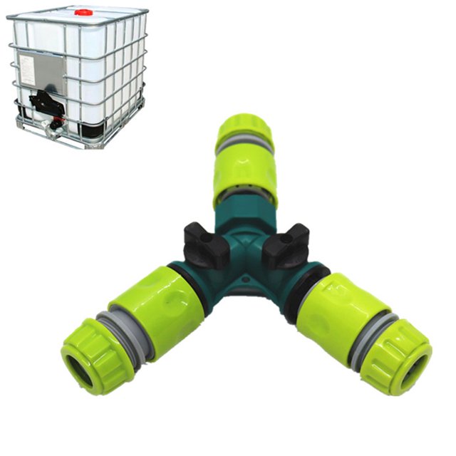 Water Pipe Splitter Plastic YShaped 3Way Lawn Connectors Quick Hose