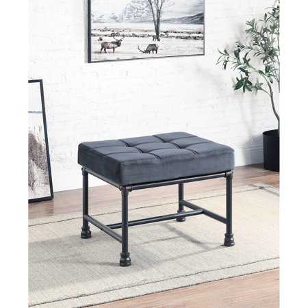 Water Pipe Style Gray Ottoman with Memory Foam / Provide Relaxing Seating