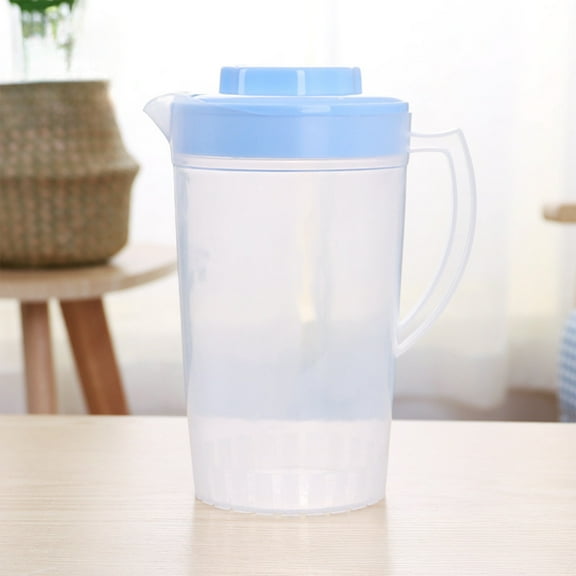 Water Pitcher under $5! CQCYD Clear Plastic Pitcher 2L Capacity, Cold Water Pitcher with Lid, Iced Tea Lemonade Beverage Container, BPA Free Drink Dispenser for Refrigerator
