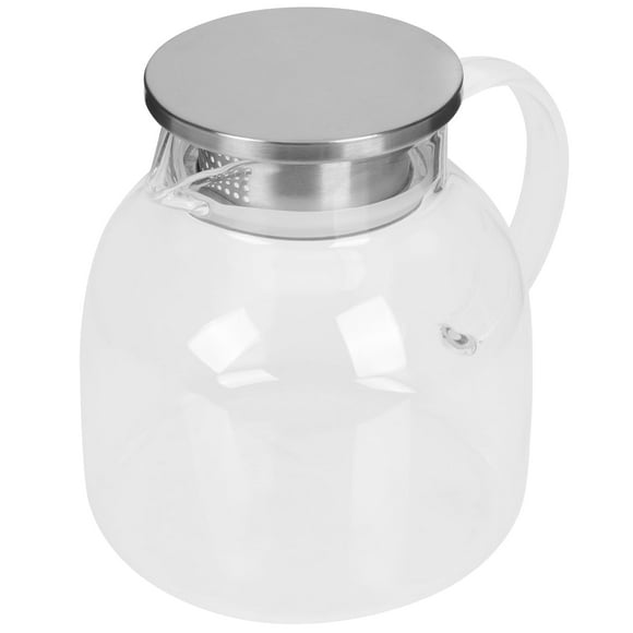 Water Pitcher Clear Carafes with Lid Tea Pitcher 1300ml for Fridge Drinks at Night Glass
