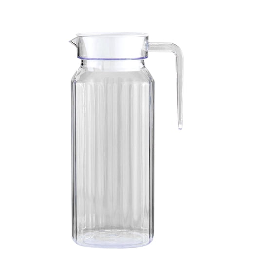 Water Pitcher Clear PC Acrylic Beverage Container 1 Pack Drinkware, Smooth Spout Kitchen Gadget, Beverage Vessel for Restaurant Buffet Iced Tea Juice Storage
