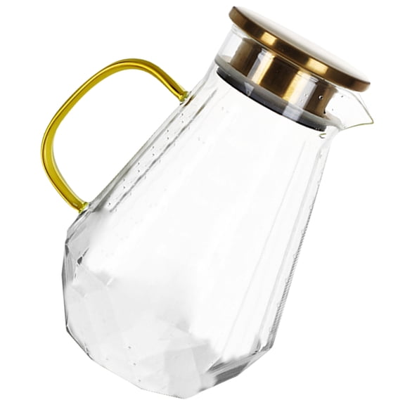 ifundom Glass Pitcher with Lid, Clear Beverage Server for Home, Kitchen, Tea, Coffee, Iced