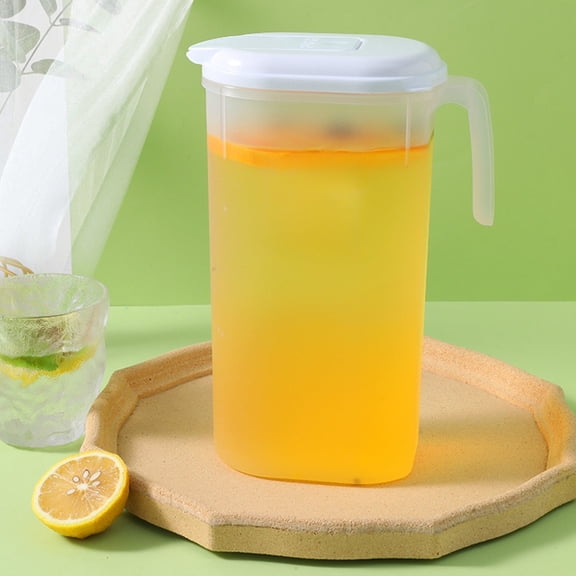 Water Pitcher,Portable Large Capacity Transparent Water Pitcher with Handle,Versatile Household Beverage Bucket for Summer,Suitable for Home,Office and Dormitory