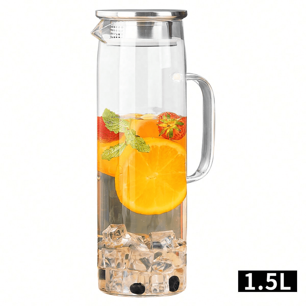 Water Pitcher With Removable Lid 51oz/1.5L, Hot And Cold Beverages ...
