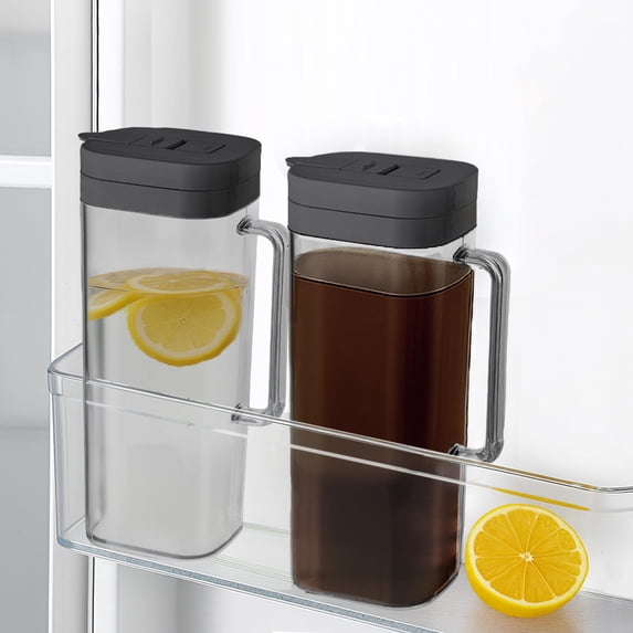 Water Pitcher for Fridge Door, Drink Pitcher, Leakproof plastic pitcher ...