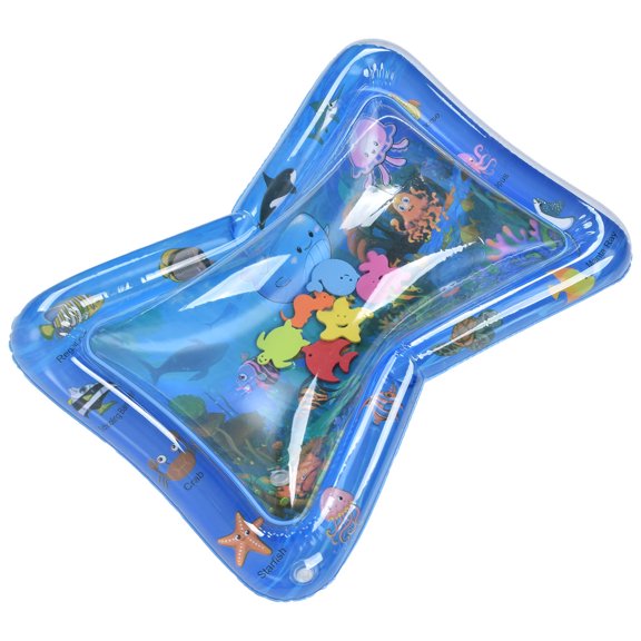 Water Play Mat PVC Inflatable Water Mat Blue Harmless Baby Toddlers Play Mat For 1-3 Years Old