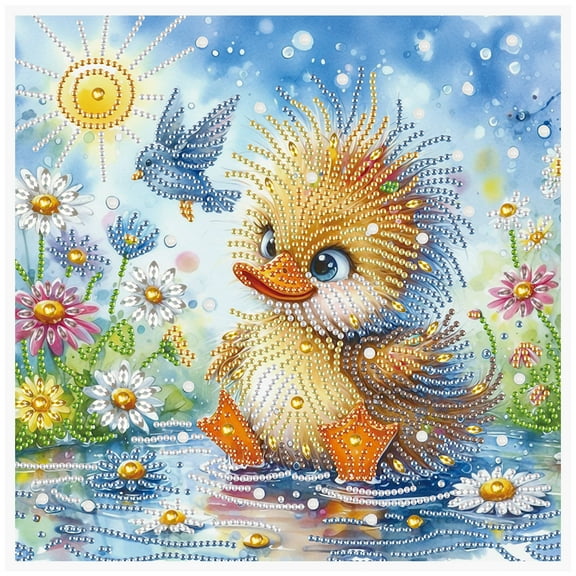 Water Playing Duck Diamond Art Painting Kit