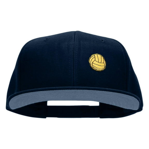 Water Polo Ball Embroidered Patched Wool Blend Pro Style Snapback - Navy OSFM