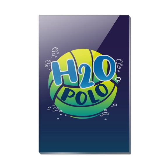 Water Polo Ball H2O Rectangle Acrylic Fridge Refrigerator Magnet