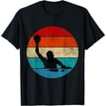 thumbnail image 1 of Water Polo Player Silhouette Vintage Retro Sunset Funny T-Shirt, 1 of 4
