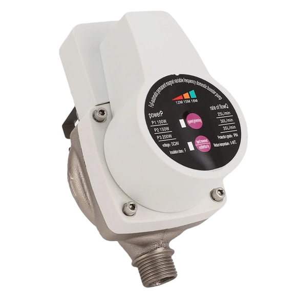 Water Pressure Booster Pump Automatic Quiet 3 Speeds Brushless Motor Water Booster Pump for Faucets Boilers Showers US