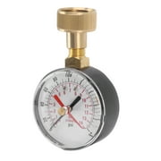 Water Pressure Gauge Aluminum Alloy Iron 0 to 200Psi Universal Water Pressure Test Gauge with 3/4 Female Hose Thread for Replacement