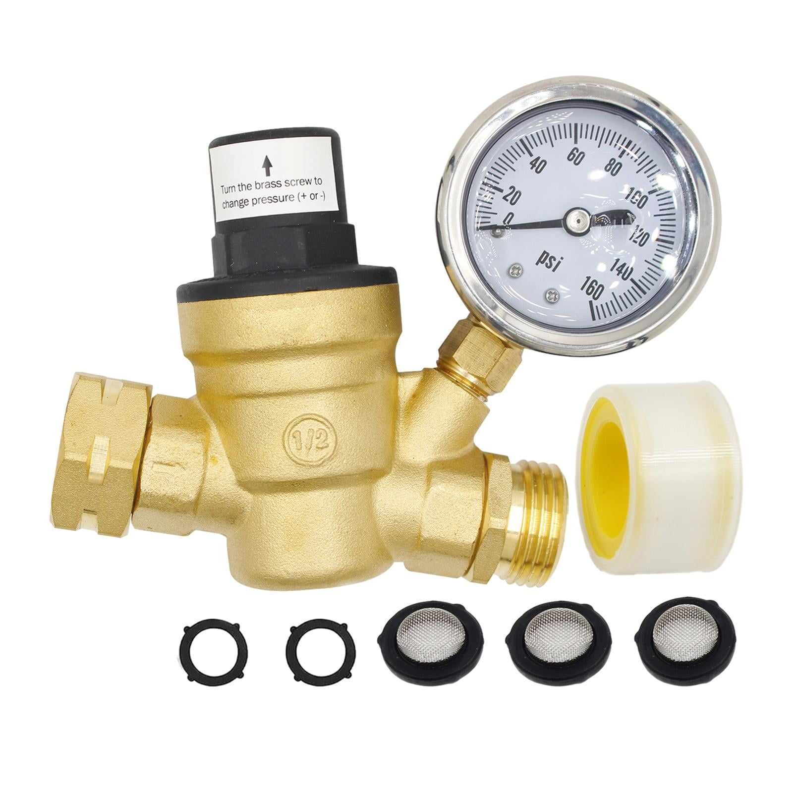 Water Pressure Water Pressure Reducer 3/4in Camper Brass Hose Pressure