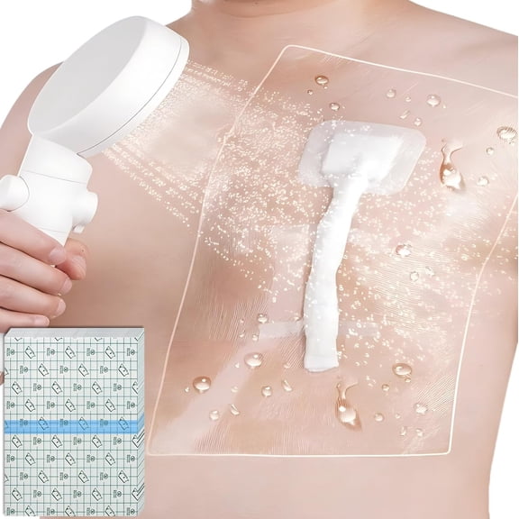 Water Proof Bandages 6" x 8" Shower Protection for Large Wound Dressing Incision Stitches Cover Transparent Post Surgical Tape Waterproof Patches Shower Shields (Pack of 50)