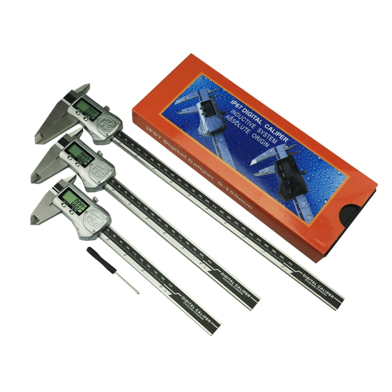 Water Proof Digital Caliper 0-150/200/300mmMetal Electronic Vernier Caliper Gauge Micrometer Work In The Water ,Complete Kit
