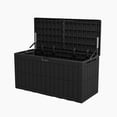 thumbnail image 1 of Water Proof Resin Storage Bin Patio Furniture Storage Container 100 Gallon Outdoor Storage Box Water Proof Resin Deck Box Lockable Storage Bin For Cushion Patio Furniture Pool, 1 of 6