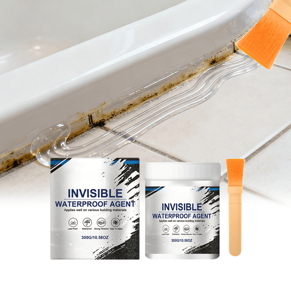 Water Proof Sealant Set, Forms Clear Hidden Barrier Against Damp Damage, Seams Filled to Prevent Multi-Material Surface Seepage, Polyurethane Waterproof Coating Kit