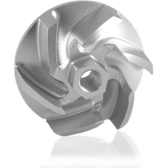 Water Pump CNC Impeller Compatible with Honda CR125 CR125R CR250 CR250R 1985-2007 Replace#: 19215-KA3-740 Upgraded Anodized Aluminum