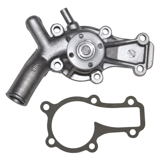 Water Pump Compatible with Mazda Applications Aluminum Housing Metal Impeller Drive Belt Reverse Rotation 2.05 Hub Diameter Replaces 134515010 134599151