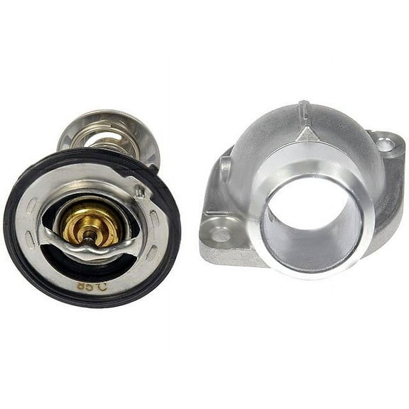 Water Pump Engine Coolant Thermostat Housing Assembly - Compatible with 2007 - 2022 Chevy Silverado 2500 HD 2008 2009 2010 2011 2012 2013 2014 2015 2016 2017 2018 2019 2020 2021