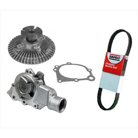 Water Pump Fan Clutch A/C Belt for Jeep Wrangler 4.0L 02-06 with Air Condition