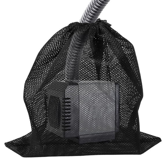 Water Pump Filter Bag | Tear-Resistant Drawstring Mesh Pouch | Pond Pump Debris Barrier | Garden Supplies | Polyester Mesh Cloth | Easy Clean | Fits Most Pumps | 45x45cm | 1 Pack