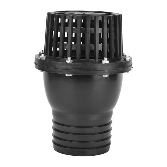 Water Pump Foot Valve Black Pvc Low Pressure Flat Check Valve For Fluid Machine(4In)