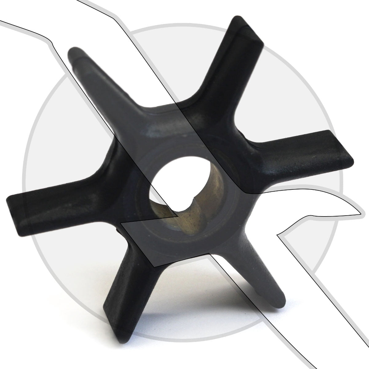 Water Pump Impeller 6/8/9.9/10/15/hp Mercury Marine Outboard 47-42038Q02 18-3062