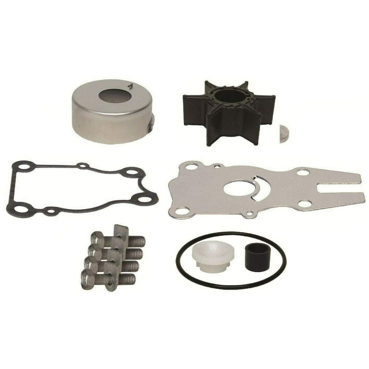 Water Pump Impeller Repair Kit for Yamaha 2-Stroke 40, 50 Hp & 4-Stroke 40, 50, 60 Hp, Replaces 63D-W0078-01-00, 18-3434